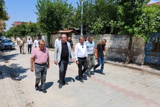 Efeler Belediyesi Umurlu&rsquo;daki 10 bin metrekarelik yola parke taşı d&ouml;şeyecek
