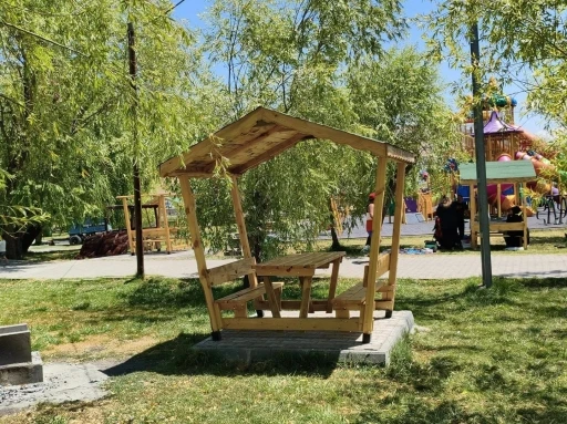 Ekşisu Mesire Alanı&rsquo;na yeni oturma alanları
