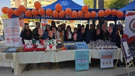 El emeği ürünleriyle ’kadına şiddete’ dikkat çektiler
