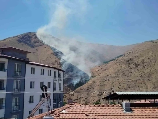 Elazığ&rsquo;da dağlık alanda yangın
