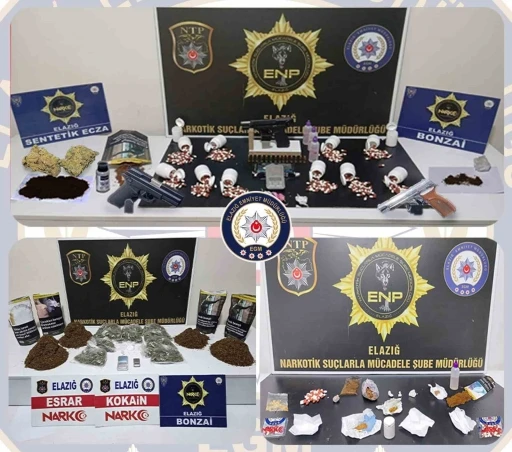 Elazığ&rsquo;da uyuşturucu operasyonu: 19 tutuklama
