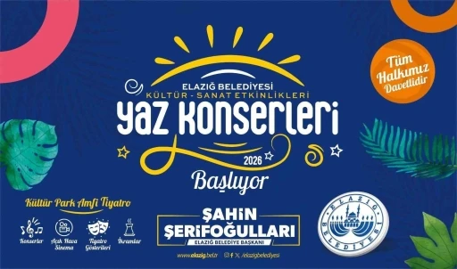 Elazığ&rsquo;da yaz etkinlikleri başlıyor
