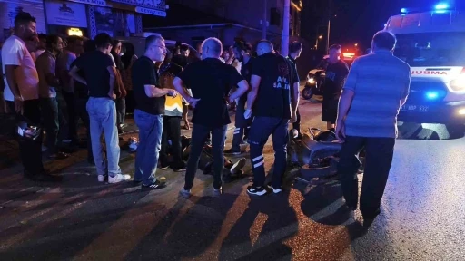 Elektrikli bisiklet ile motosiklet çarpıştı: 1 ağır yaralı
