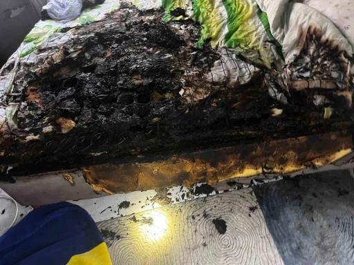 Elektrikli ısıtıcı yangına neden oldu
