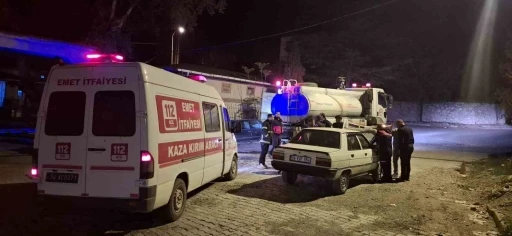 Emet’te araç yangını büyümeden söndürüldü
