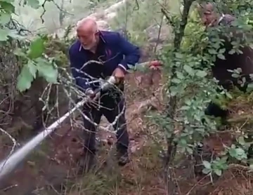 Emet’te düşen yıldırım orman yangınına neden oldu
