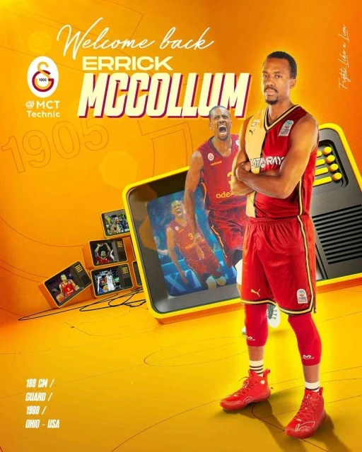 Errick McCollum yeniden Galatasaray’da
