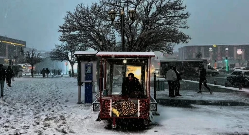 Erzincan&rsquo;da lapa lapa kar yağışı
