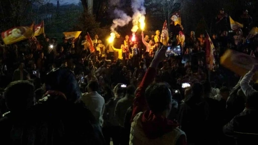 Erzurum&rsquo;da Galatasaray taraftarının şampiyonluk coşkusu
