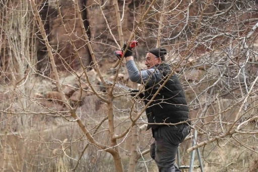 Erzurum&rsquo;da k&ouml;ylerde bah&ccedil;e bakım &ccedil;alışmaları başladı
