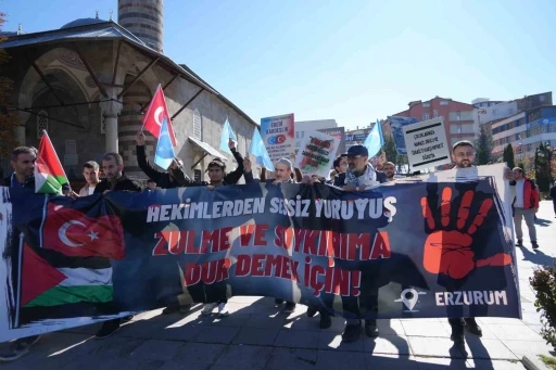 Erzurum’da sağlıkçıların 103 haftalık yürüyüşü sürüyor