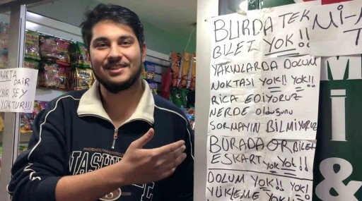 ESKART sorularından bunalan market sahibi, işyerine astığı notla gündem oldu

