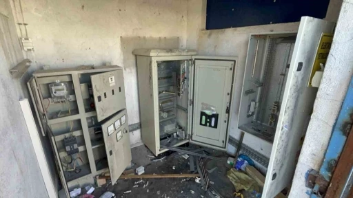 ESKİ’nin tesisine girip kapıyı delen hırsızlar ne buldularsa çaldılar