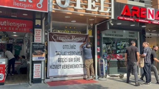 Esnaf Odası başkanının oteli mühürlendi
