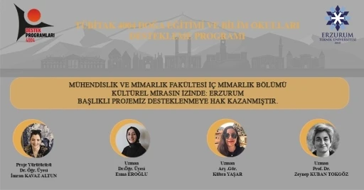ET&Uuml; T&Uuml;BİTAK 4004 projesi ile Erzurum&rsquo;un mimari mirasını yeni nesillere aktaracak
