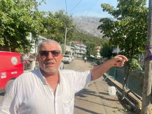 Evine kadar ulaşan yangını gözyaşlarıyla anlattı
