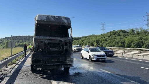 Ey&uuml;psultan&rsquo;da seyir halindeki tır alev alev yandı
