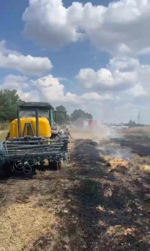 Ezine&rsquo;de tarım arazisinde &ccedil;ıkan yangın kontrol altına alındı

