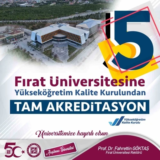 FÜ’nün 50’nci yılında önemli bir başarı daha: YÖKAK’tan tam akreditasyon
