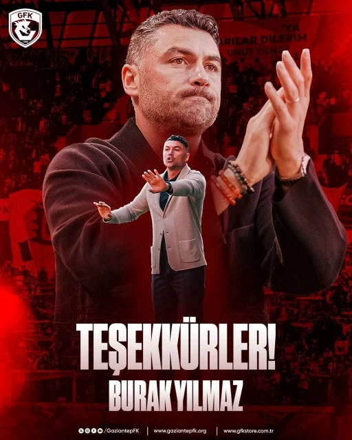 Gaziantep FK’da Burak Yılmaz dönemi resmen sona erdi
