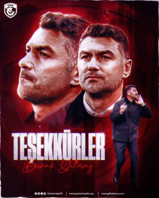 Gaziantep FK&rsquo;dan Burak Yılmaz&rsquo;a teşekk&uuml;r
