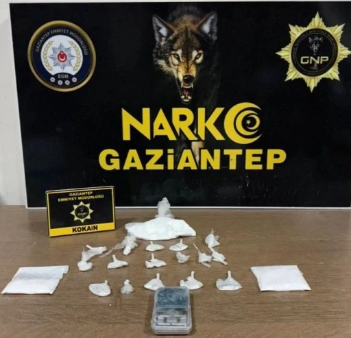 Gaziantep&rsquo;te 198 gram kokain ele ge&ccedil;irildi
