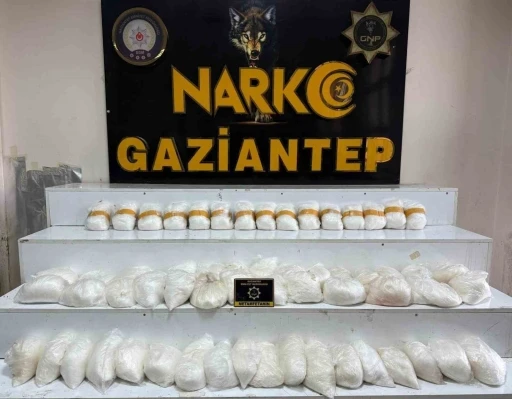 Gaziantep’te 58 kilo metamfetamin ele geçirildi
