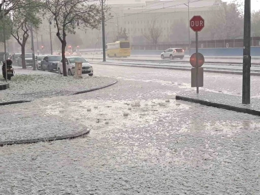 Gaziantep&rsquo;te ceviz b&uuml;y&uuml;kl&uuml;ğ&uuml;nde dolu yağdı
