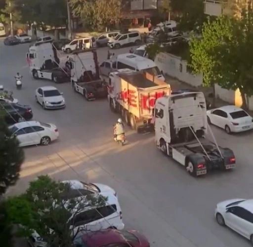 Gaziantep’te düğün konvoyu oluşturarak gürültü çıkaran 5 tıra para cezası
