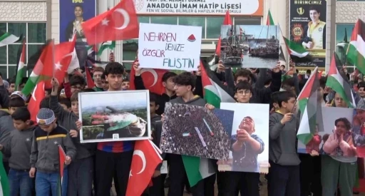 Gaziantep&rsquo;te &ouml;ğrencilerden Filistinlilere y&ouml;nelik idam kararına tepki
