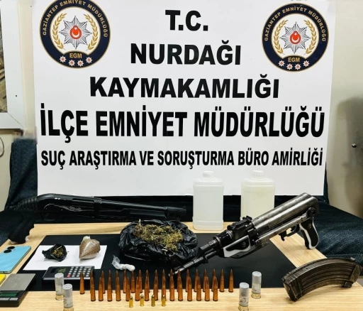 Gaziantep’te silah ve uyuşturucu operasyonu: 1 gözaltı
