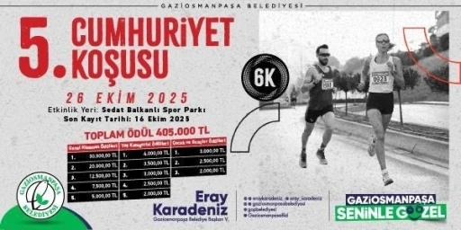 Gaziosmanpaşa Belediyesi Cumhuriyet Koşusu büyük heyecana sahne olacak
