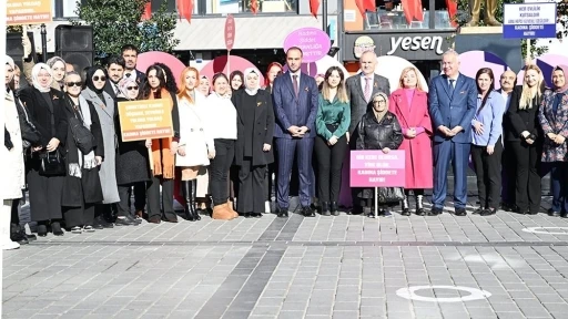 Gaziosmanpaşa, kadına şiddete karşı tek yürek oldu

