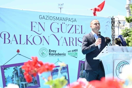 Gaziosmanpaşa&rsquo;nın en g&uuml;zel balkonları &ouml;d&uuml;llendirildi
