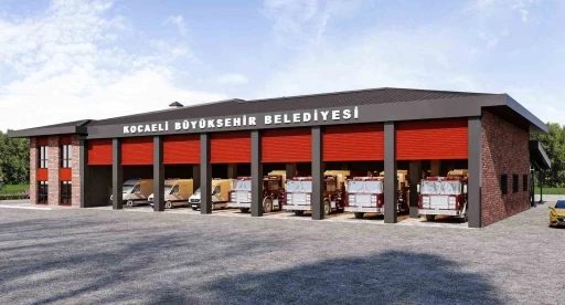 Gebze Yeni İtfaiye Hizmet Binası&rsquo;nın inşası s&uuml;r&uuml;yor

