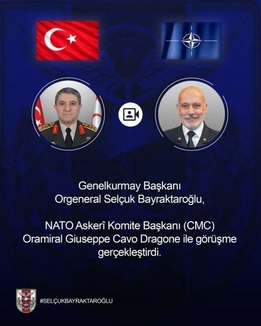 Genelkurmay Başkanı Bayraktaroğlu, NATO Askeri Komite Başkanı Dragone ile g&ouml;r&uuml;şt&uuml;
