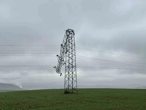 Gerilim hattındaki hırsızlıkta direkler devrildi, alternatif hatlar sayesinde il&ccedil;e elektriksiz kalmadı
