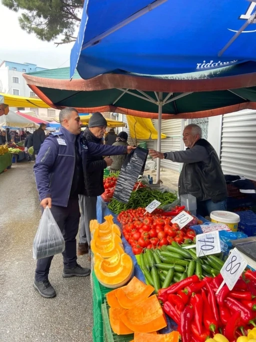 Germencik&rsquo;te semt pazarında sıkı Denetim

