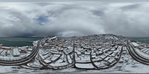 Giresun&rsquo;da kar sonrası kartpostallık manzaralar ortaya &ccedil;ıktı

