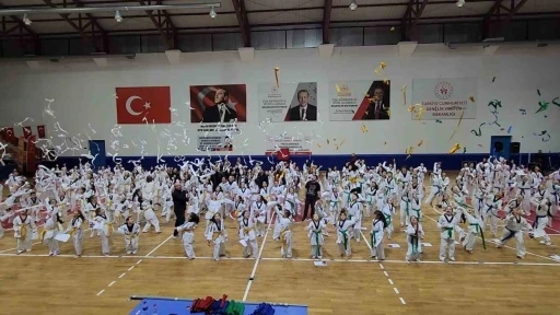 G&ouml;lc&uuml;k&rsquo;te 470 tekvandocu kuşak atladı
