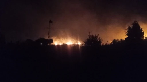 G&uuml;d&uuml;l&rsquo;de otluk alanda &ccedil;ıkan yangın s&ouml;nd&uuml;r&uuml;ld&uuml;
