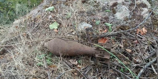 Gümüşhane’de 1. Dünya Savaşı’ndan kalma patlamamış havan mermisi bulundu
