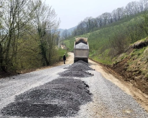 G&uuml;m&uuml;şova&rsquo;da k&ouml;y yolları yenileniyor

