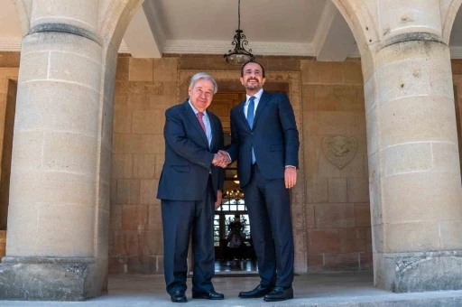 Guterres, G&uuml;ney Kıbrıs Rum Y&ouml;netimi lideri Hristodulidis ile g&ouml;r&uuml;şt&uuml;
