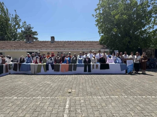 Güzelyaka köyünde kursiyerlerin ürettikleri ürünler sergilendi
