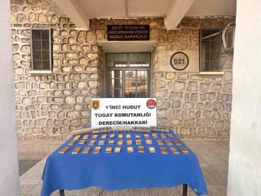 Hakkari’de 36 kilo sarma altın ele geçirildi