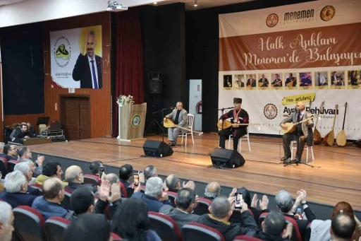 Halk aşıklarından Menemen&rsquo;de k&uuml;lt&uuml;r ziyafeti
