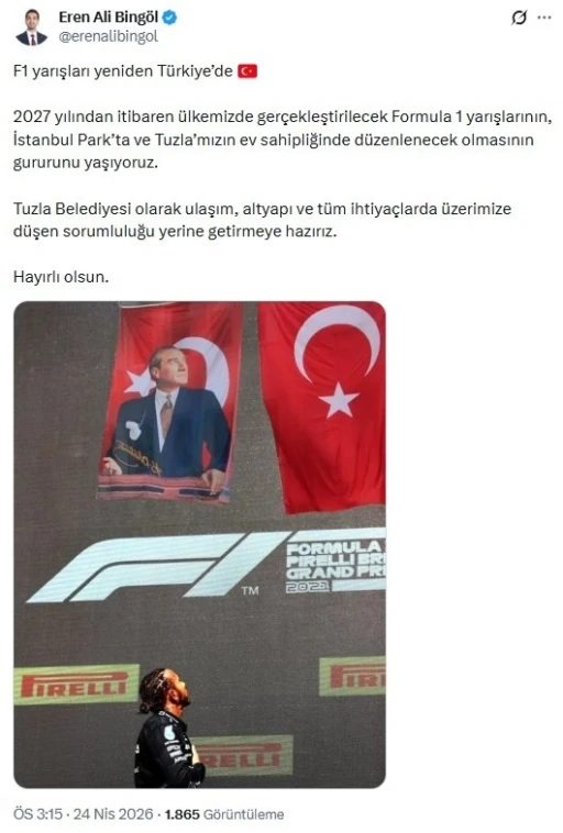 Hasret bitiyor Formula 1 geliyor: Başkan Bing&ouml;l&rsquo;den "Hazırız" mesajı
