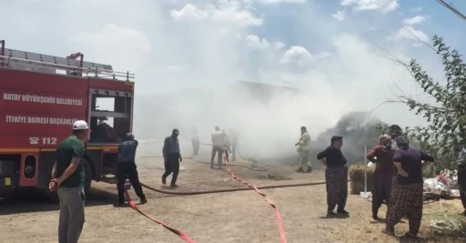 Hassa&rsquo;da samanlık yangını
