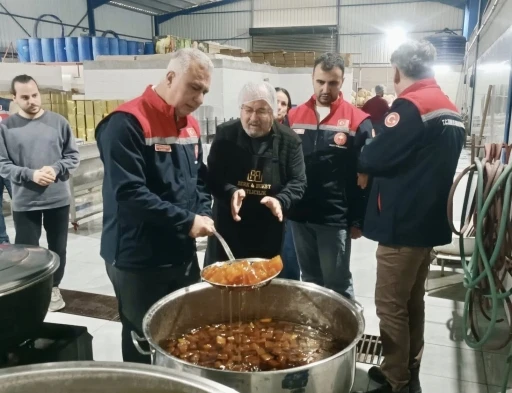 Hatay&rsquo;da coğrafi işaretli kabak tatlısı &uuml;retimi yapan işetme denetlendi

